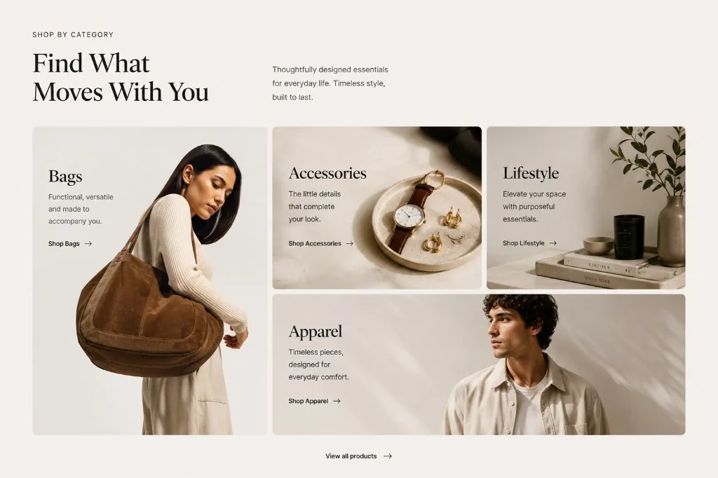 Prestige Shopify Theme Demo shop by category section
